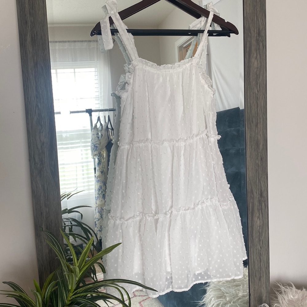 White flowy dress